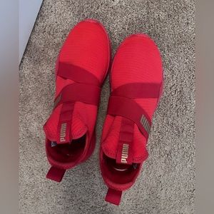 Red Puma Slip on Sneakers